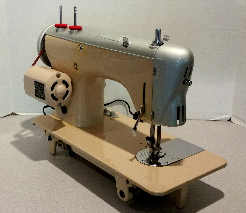 Restored White 763R Vintage Japanese Sewing Machine